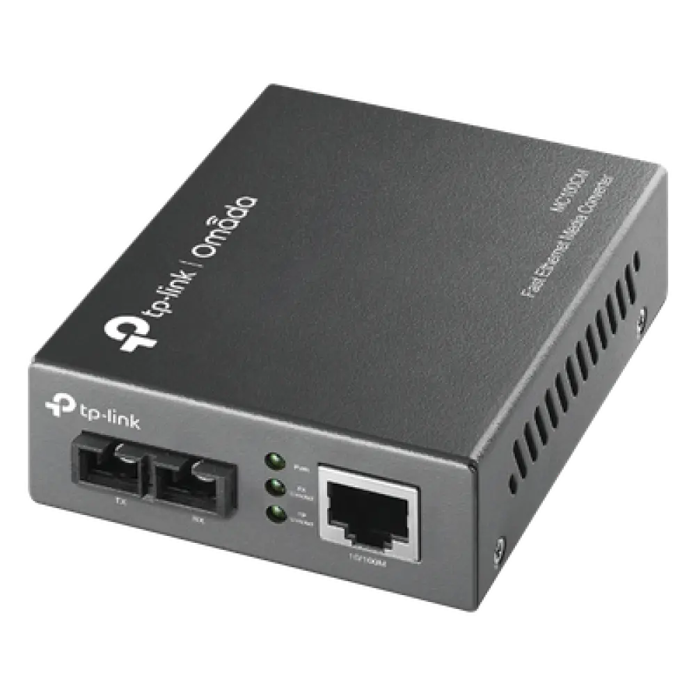 Convertidor de Medios / Fibra Multimodo SC / RJ45 10/100 Mbps / 100 Mbps / Alcance 2 km / Plug and Play