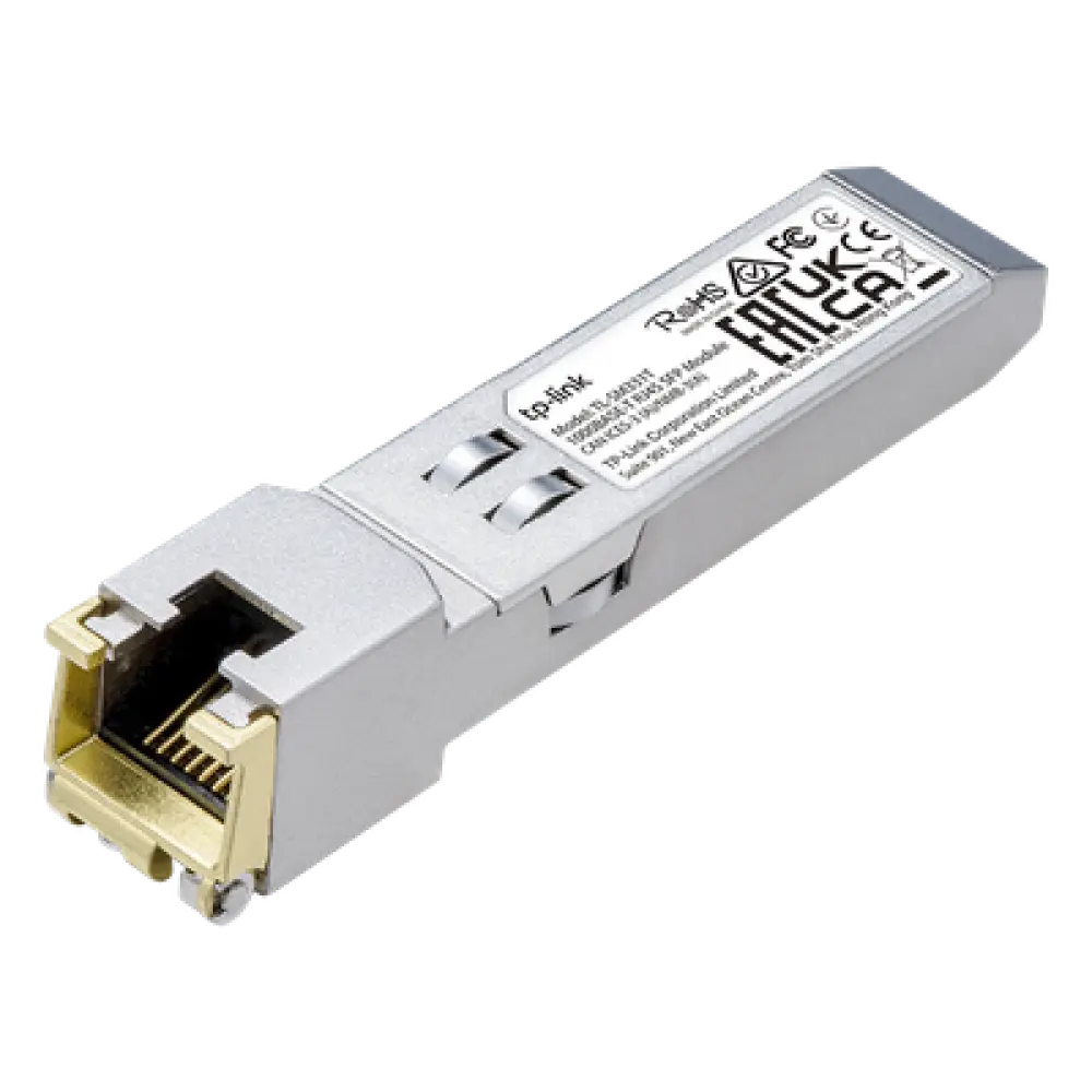 Transceptor mini-GBIC SFP RJ45 / 1000BASE-T / 100 metros (328 pies) / 1.25 Gbps / Hot-Swappable / 0 a 70°C