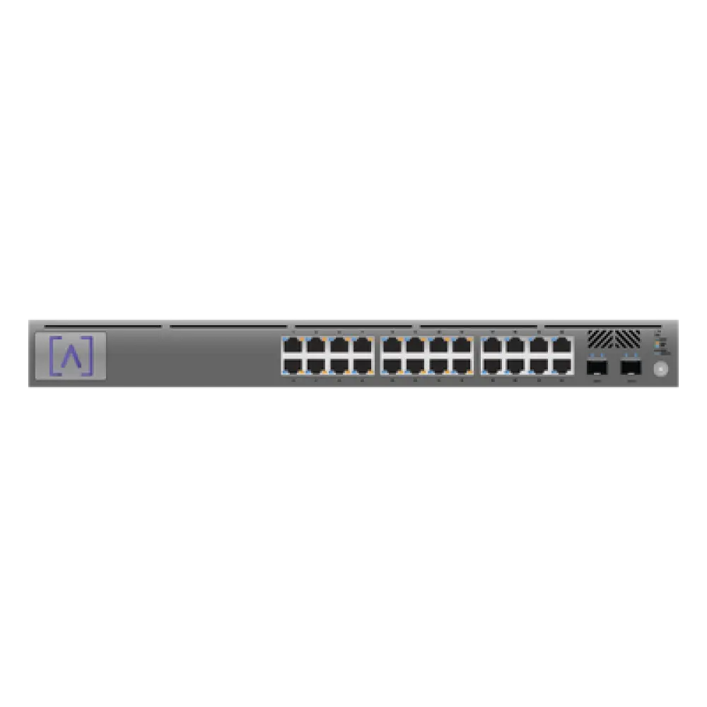 Switch Administrable PoE+ / 24 Puertos Gigabit / 16 Puertos PoE+ 802.3af/at / 2 SFP+ 10G / 240W / 1U Rack / -5°C a 50°C (23°F a 122°F)