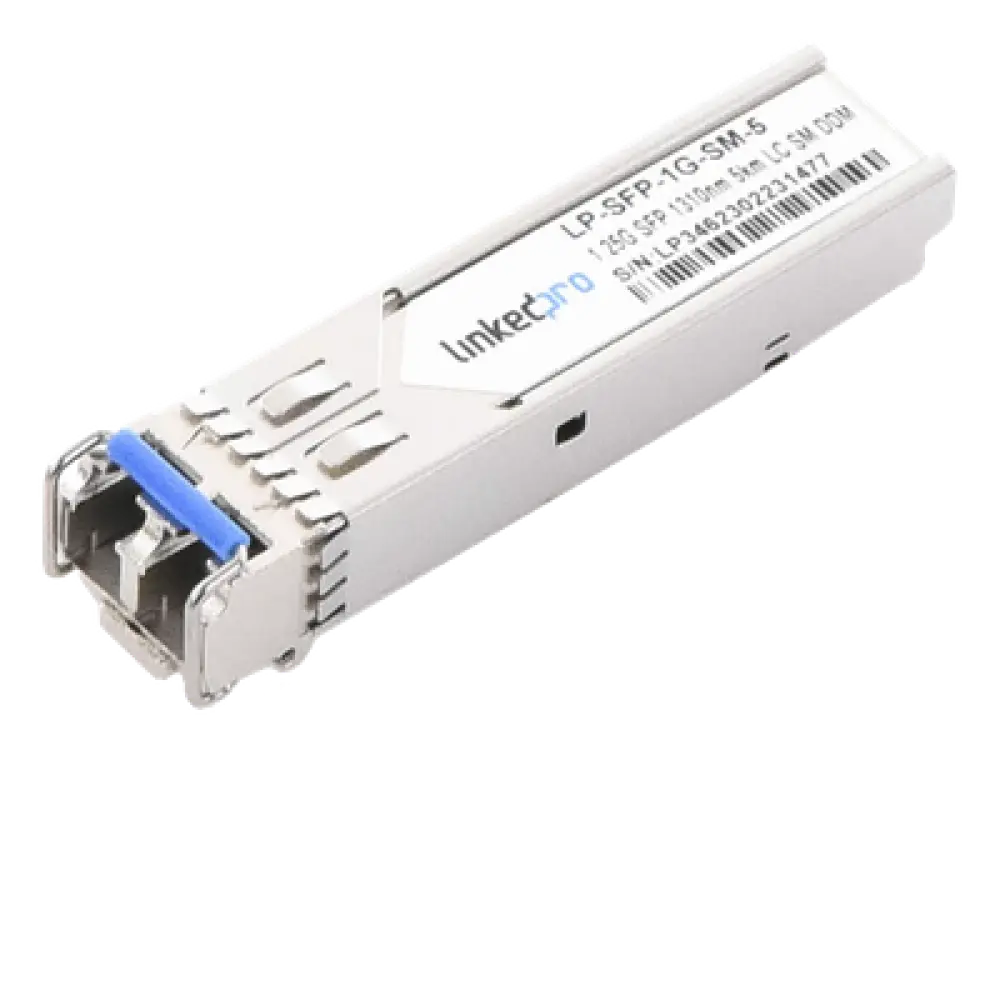 Transceptor SFP / Monomodo / 1.25 Gbps / 1310 nm / LC/UPC Dúplex / DDM / Alcance 5 km (3.1 mi)
