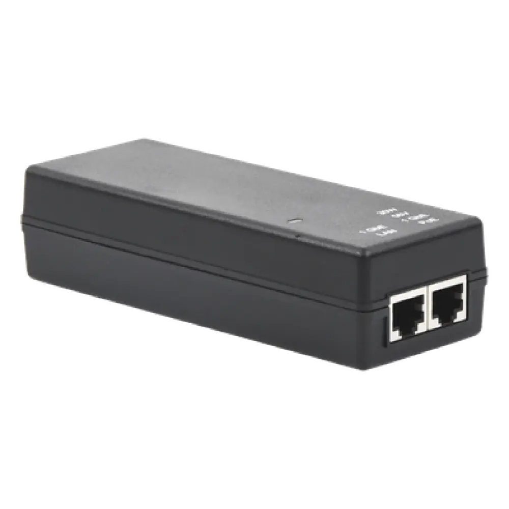 Inyector PoE Gigabit / 56Vcc / 30W / Eficiencia Nivel V / Protección Cortocircuito y Sobrevoltaje / 1000BASE-T