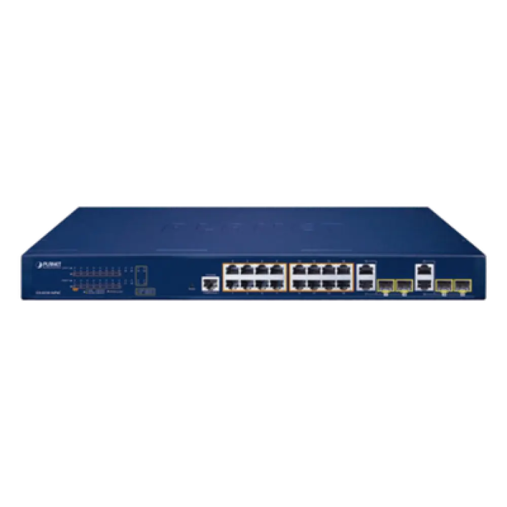 Switch Administrable PoE+ / 16 Puertos Gigabit / 4 SFP / 240 W / Capa 2