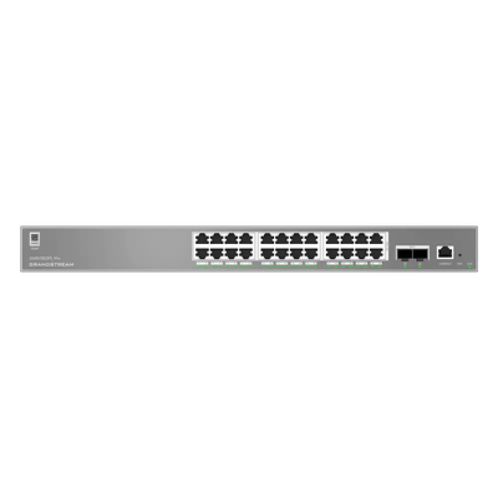 Switch Administrable L2++ / 24 Puertos Gigabit PoE / PoE++ 250W / 2 Puertos SFP+ / 88 Gbps / VLAN 4K / QoS Avanzado