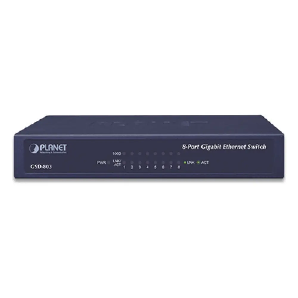Switch de Escritorio / 8 Puertos Gigabit 10/100/1000 Mbps / Switch Fabric 16 Gbps / Auto MDI/MDIX / Carcasa Metálica