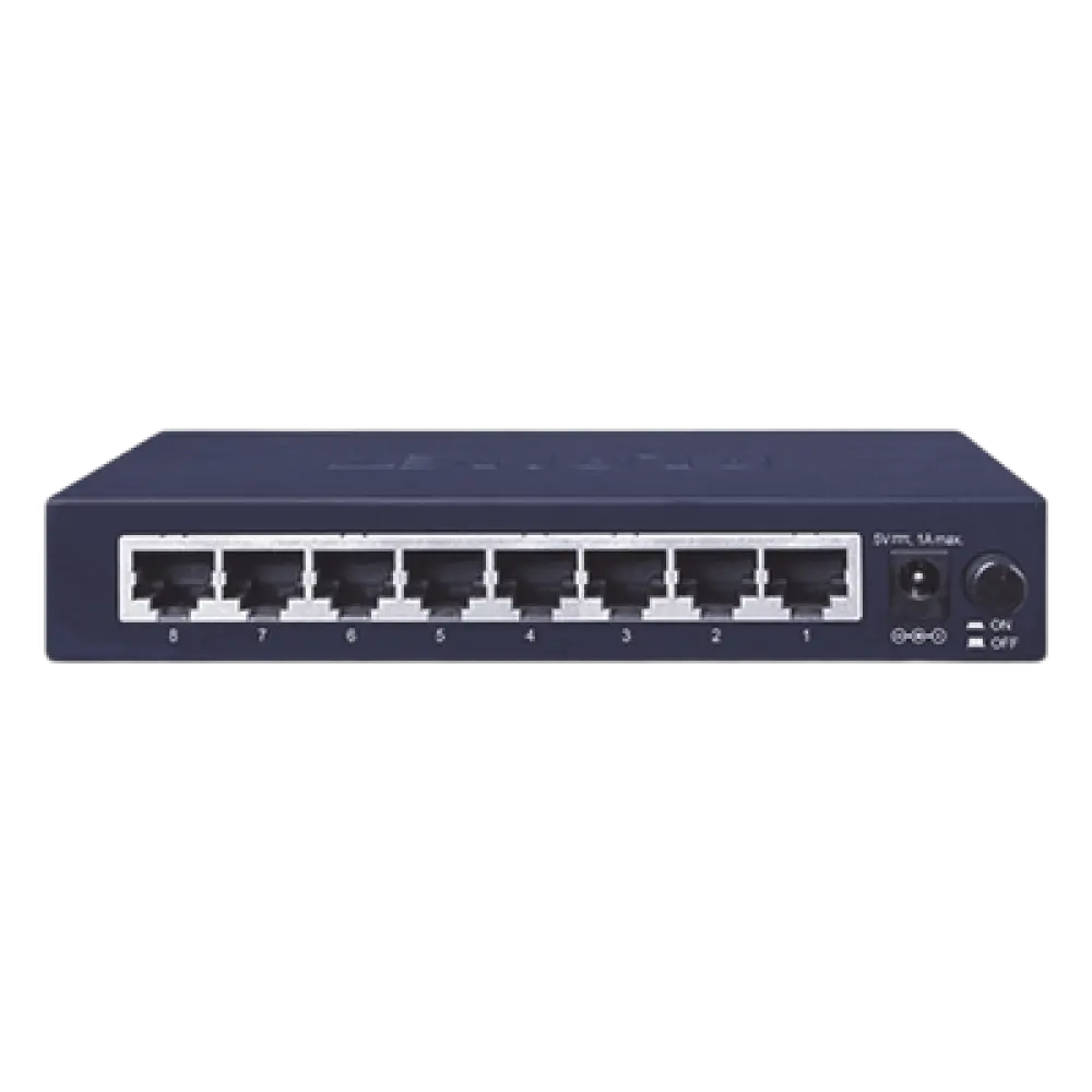 Switch de Escritorio / 8 Puertos Gigabit 10/100/1000 Mbps / Switch Fabric 16 Gbps / Auto MDI/MDIX / Carcasa Metálica