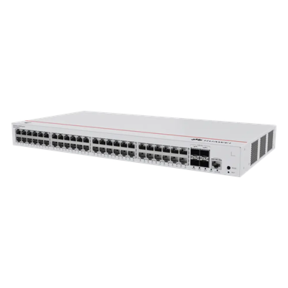 Switch PoE Administrable Capa 3 / 48 Puertos Gigabit PoE / 4 Uplink 10GE SFP+ / PoE Perpetuo / 380W / iStack / ERPS