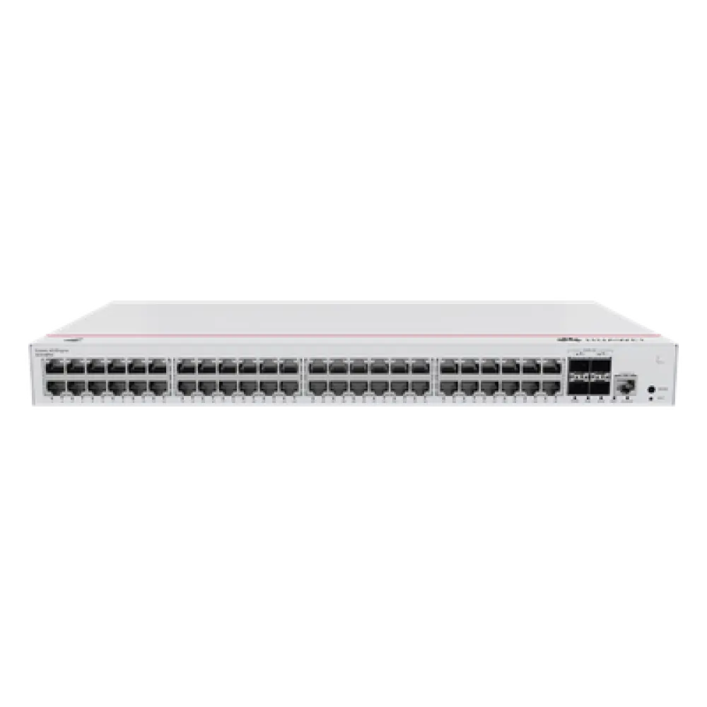 Switch PoE Administrable Capa 3 / 48 Puertos Gigabit PoE / 4 Uplink 10GE SFP+ / PoE Perpetuo / 380W / iStack / ERPS