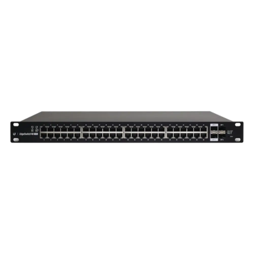 Switch Administrable / 48 Puertos Gigabit / PoE+ y PoE Pasivo 24V / 500W / 2 SFP+ 10G / Switch Fabric 140 Gbps