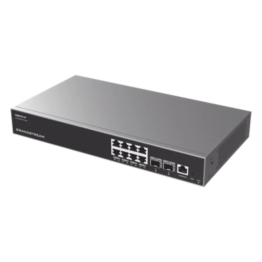 Switch Capa 3 PoE+ Administrable / 8 puertos Gigabit / 2 puertos SFP+ 10G / 120W / 394 pies