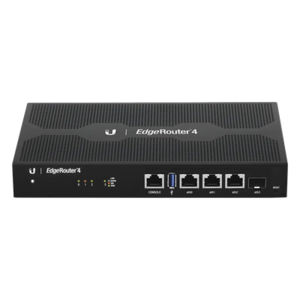 Router Edge / 4 Gbps / 3.4 Mpps / 3x RJ45 Gigabit + 1x SFP / 4-Core 1 GHz / 1 GB RAM / Rack 0.75 x 0.45 x 0.10 ft
