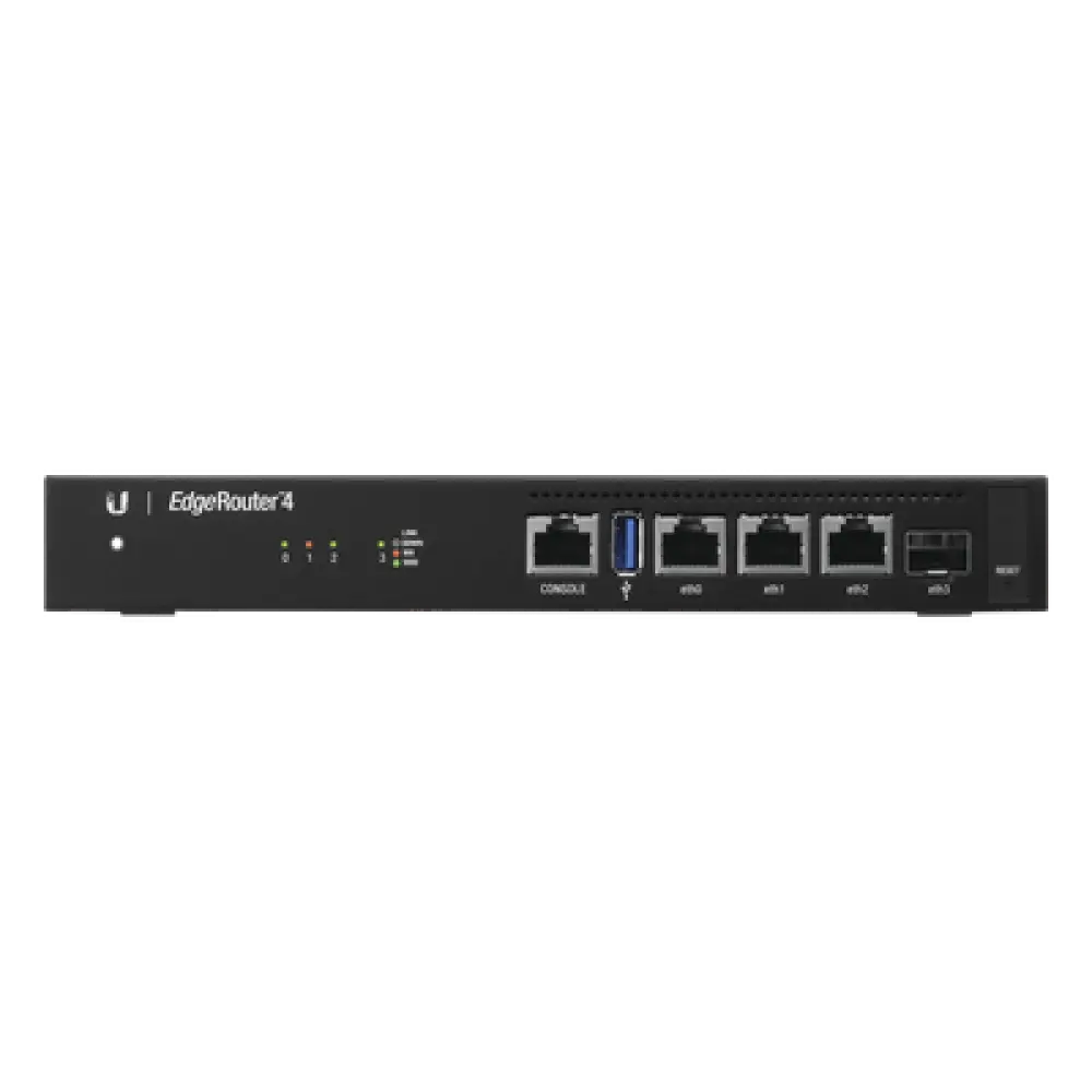 Router Edge / 4 Gbps / 3.4 Mpps / 3x RJ45 Gigabit + 1x SFP / 4-Core 1 GHz / 1 GB RAM / Rack 0.75 x 0.45 x 0.10 ft