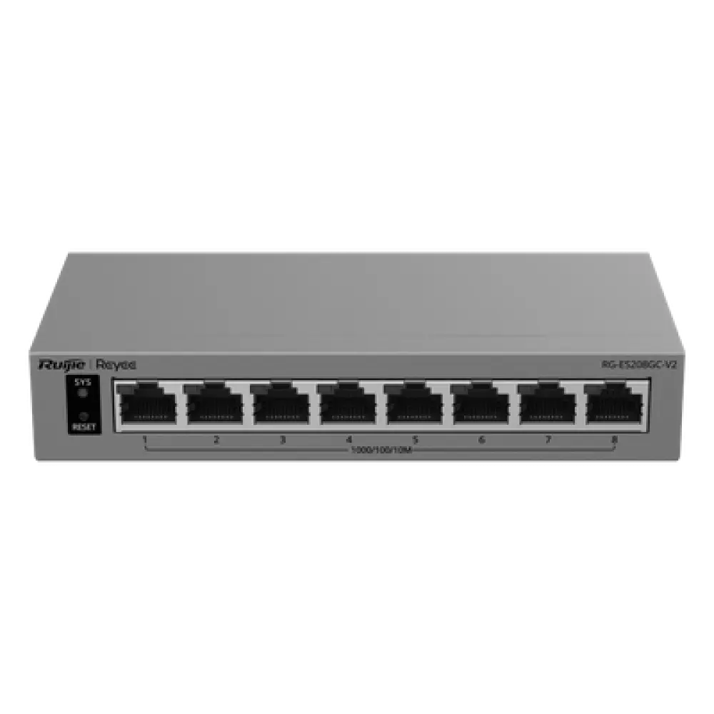 Switch Gigabit Smart Cloud-Managed / 8 Puertos 10/100/1000BASE-T / Capa 2 / Switching 16 Gbps / AI-Powered Failover / Modo CCTV Un-Click / Gestión Cloud / Fanless / Protección Surge 6 kV