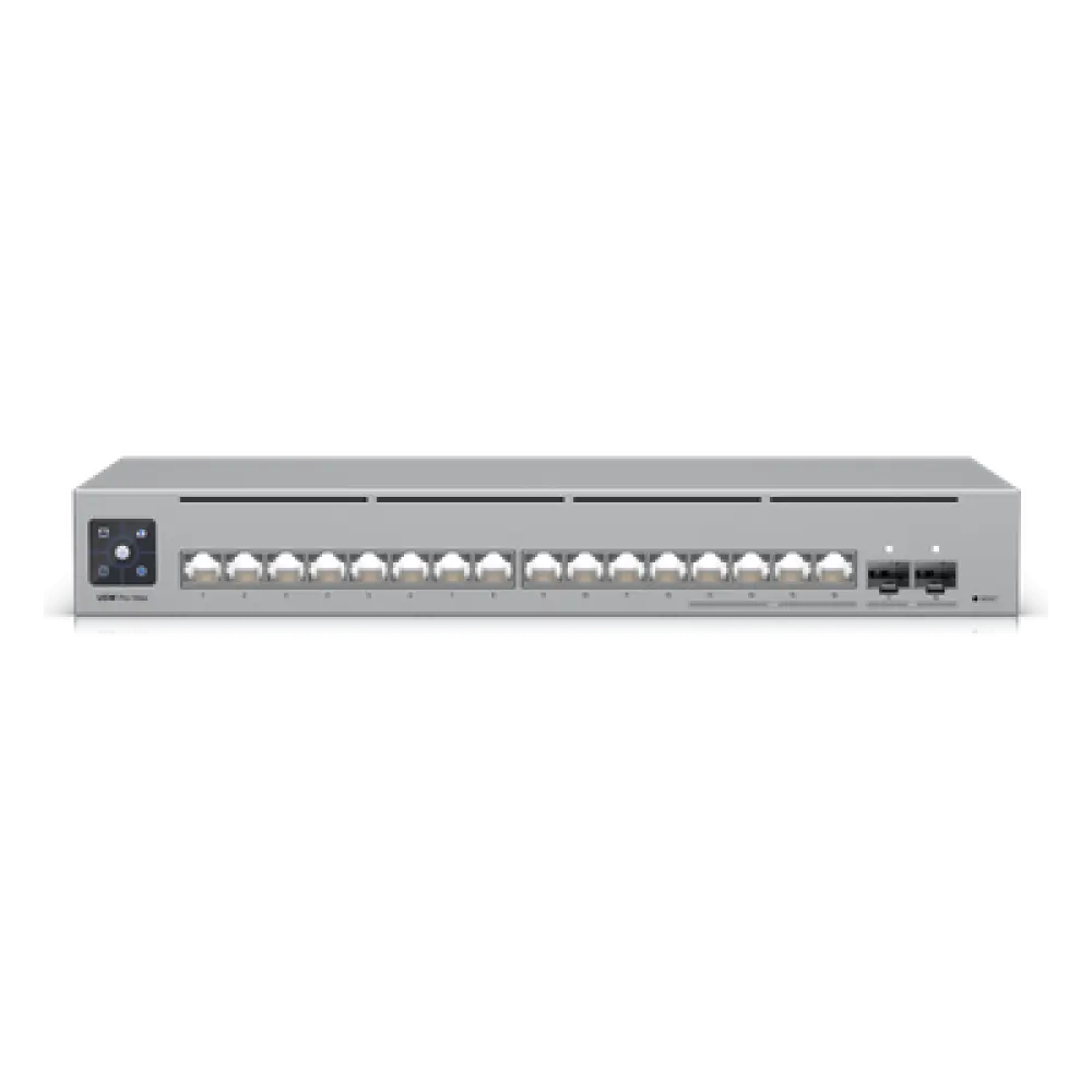 Switch Capa 3 Administrable / 16 Puertos / 4x 2.5 GbE / 12x GbE / 2x SFP+ 10G / EtherLight RGB / Pantalla Táctil 1.3"