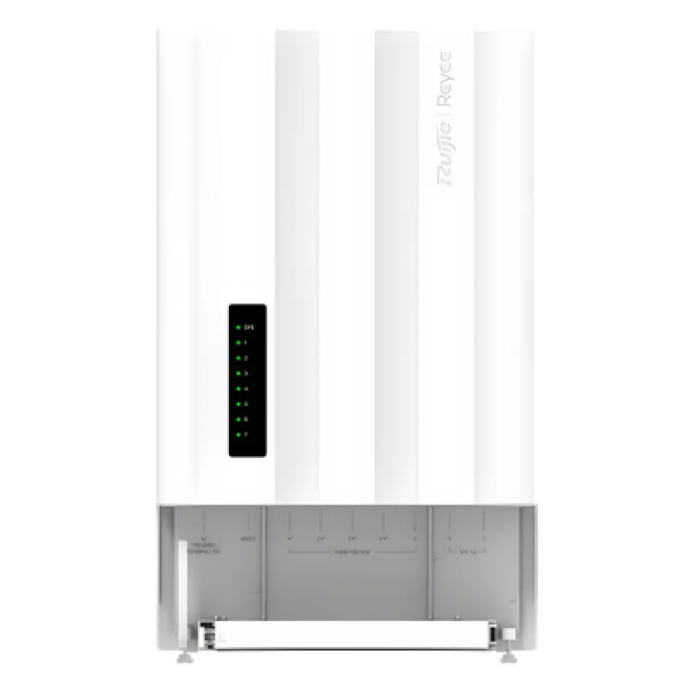 Switch PoE para Exteriores / 7 Puertos Gigabit / 5 RJ45 + 2 SFP / PoE+ 60W / ERPS / IP65 / -30°C a 65°C / Gestión Cloud / Capa 2 / Fanless