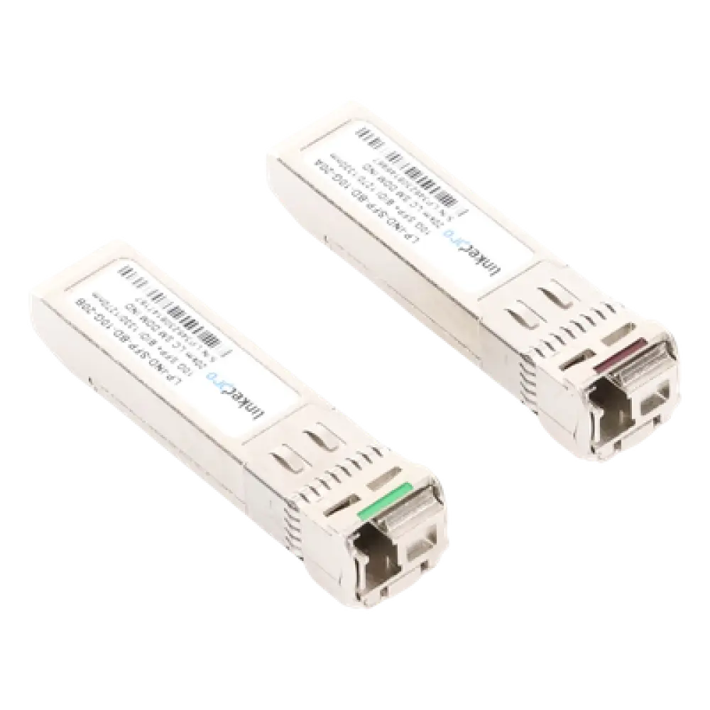 Transceptor Óptico Industrial SFP+ / 10 Gbps / Bidireccional Monomodo / 20 km (12.4 mi) / LC/UPC Simplex / DDM / Rango -40 a 85 °C