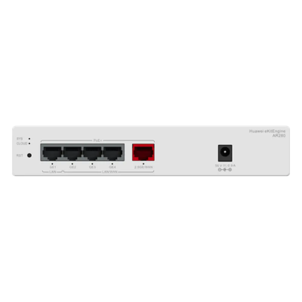 Router Multiservicio / 2.5 Gbps WAN / 5 Puertos PoE+ / 41W Presupuesto PoE / Controladora 16 APs / 150 Clientes / Gestión en la Nube