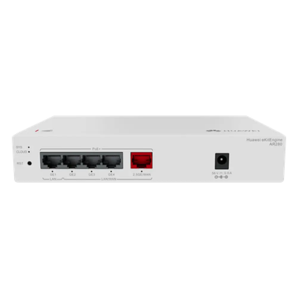 Router Multiservicio / 2.5 Gbps WAN / 5 Puertos PoE+ / 41W Presupuesto PoE / Controladora 16 APs / 150 Clientes / Gestión en la Nube