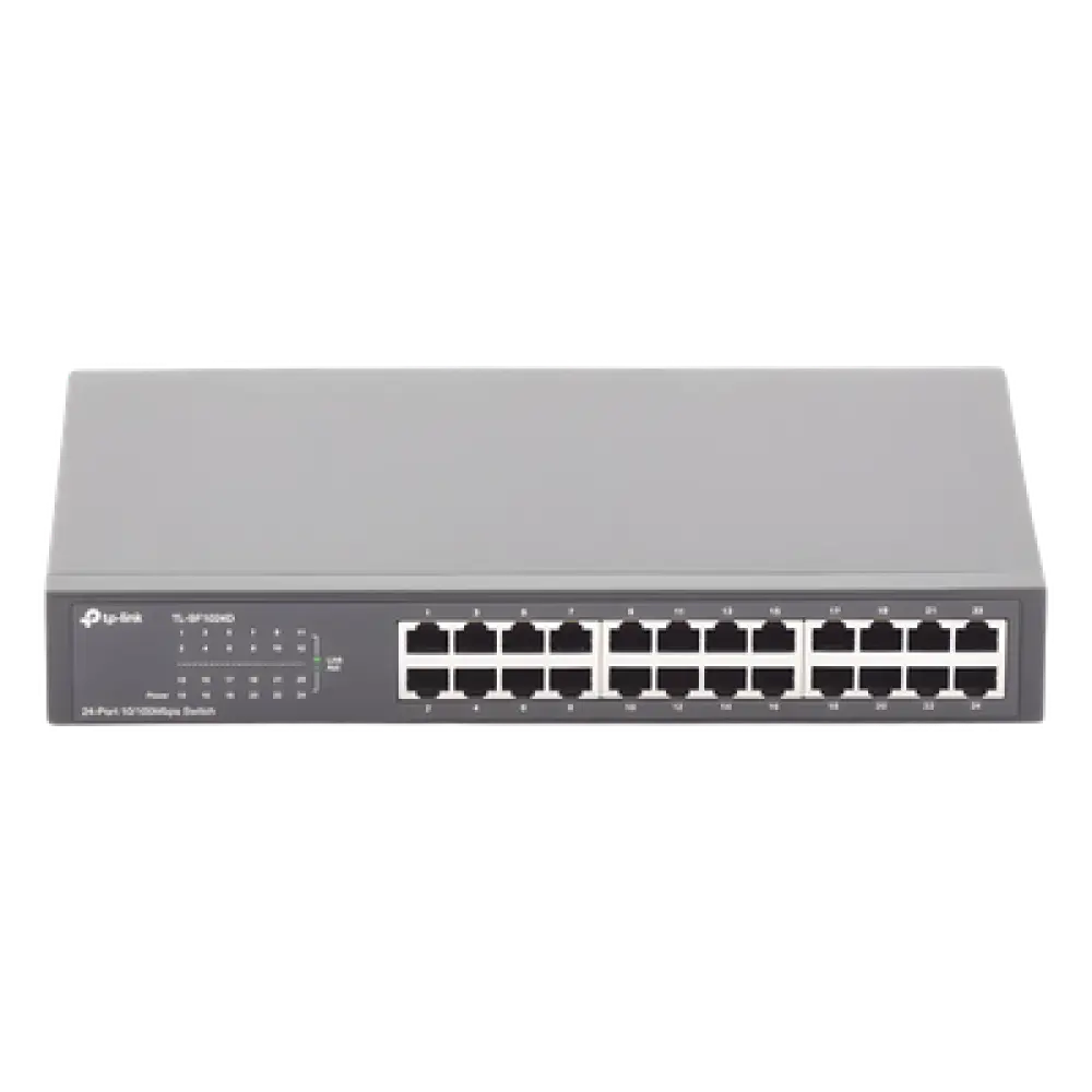 Switch no administrable / 24 puertos 10/100 Mbps / 35.7 Mpps / Escritorio o rack