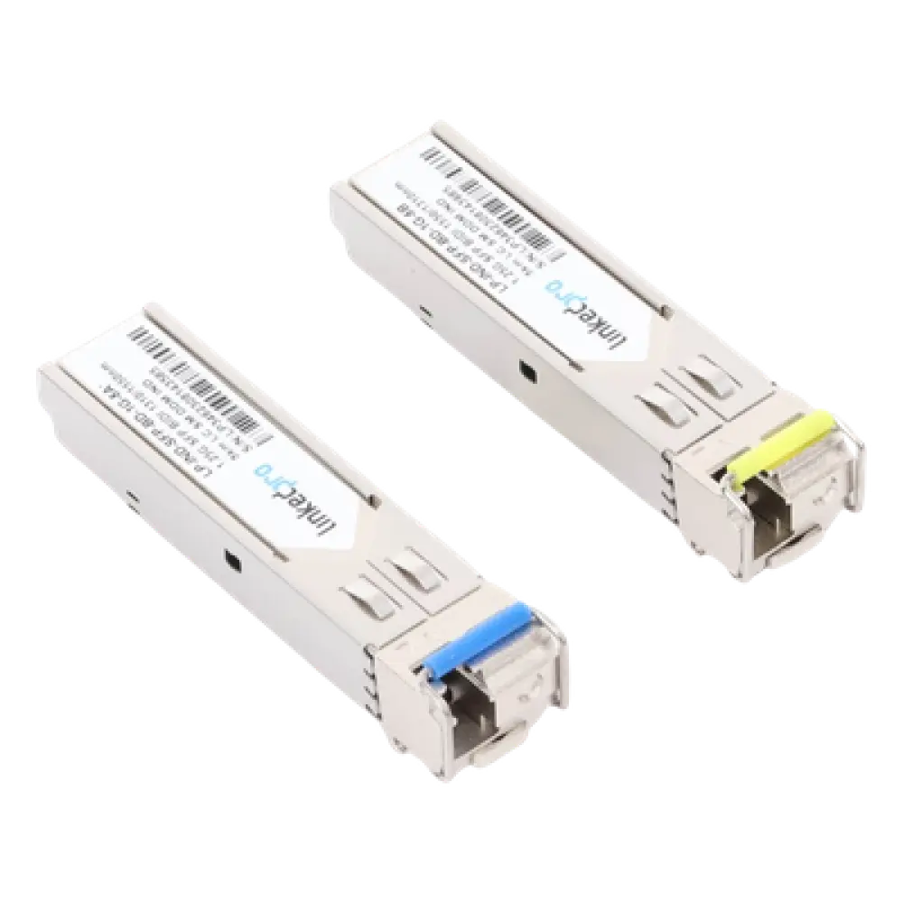 Transceptor SFP Industrial / Bidireccional 1310/1550 nm / 1.25 Gbps / Alcance 5 km (3.1 mi) / LC/UPC Simplex / Hot-Pluggable / DDM / -40 a 85 °C