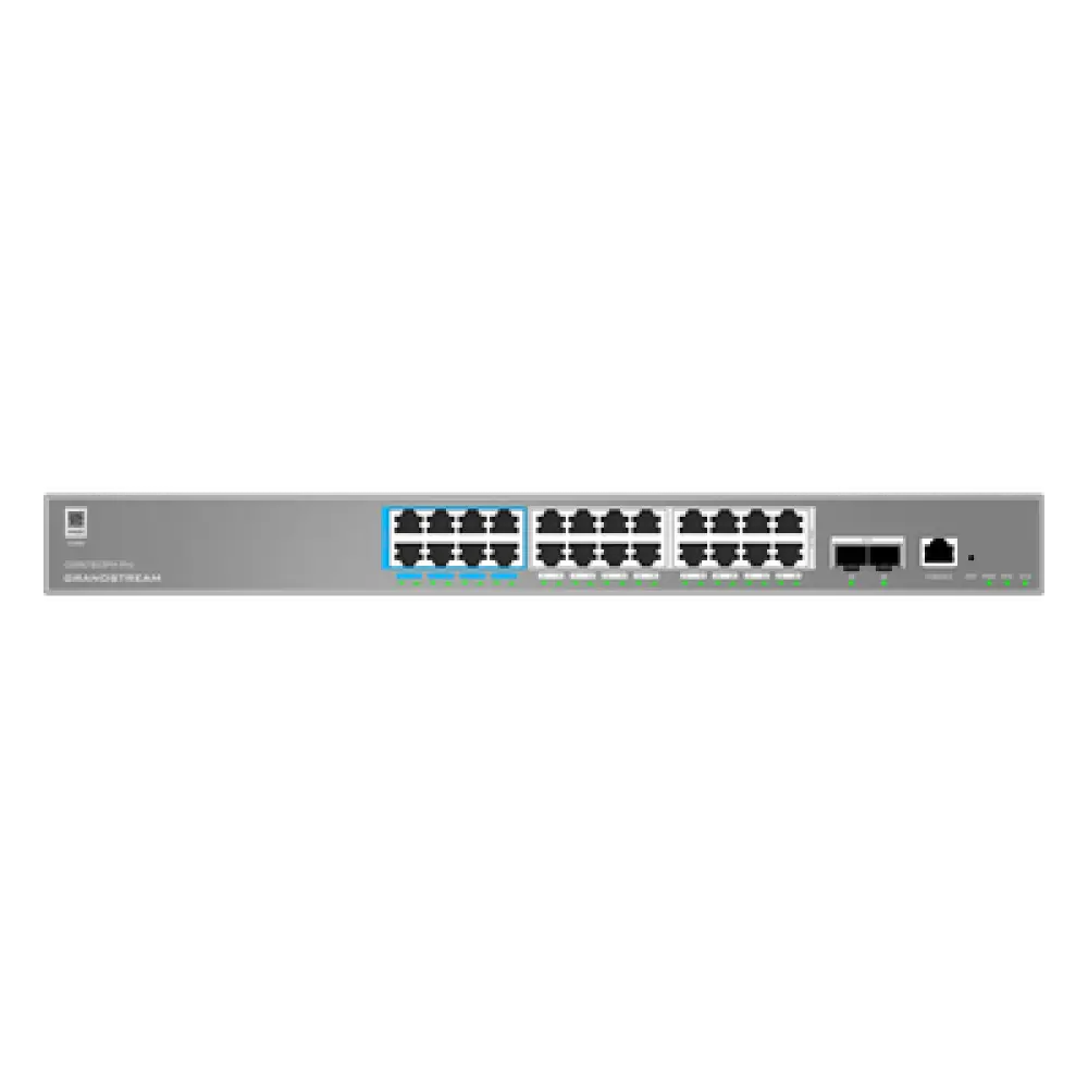 Switch Administrable L2++ / 24 Puertos Gigabit PoE++ 400W / 2 SFP+ / 88 Gbps / 65.472 Mpps / VLAN 4K / QoS Avanzado