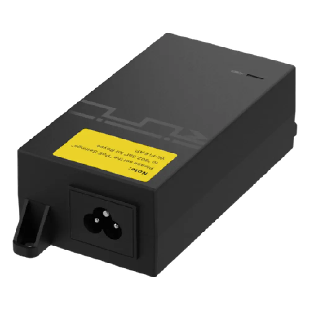 Inyector PoE Pasivo / Gigabit 1G / 52 V / 30 W / Protección 2000 A / RJ45 Blindado