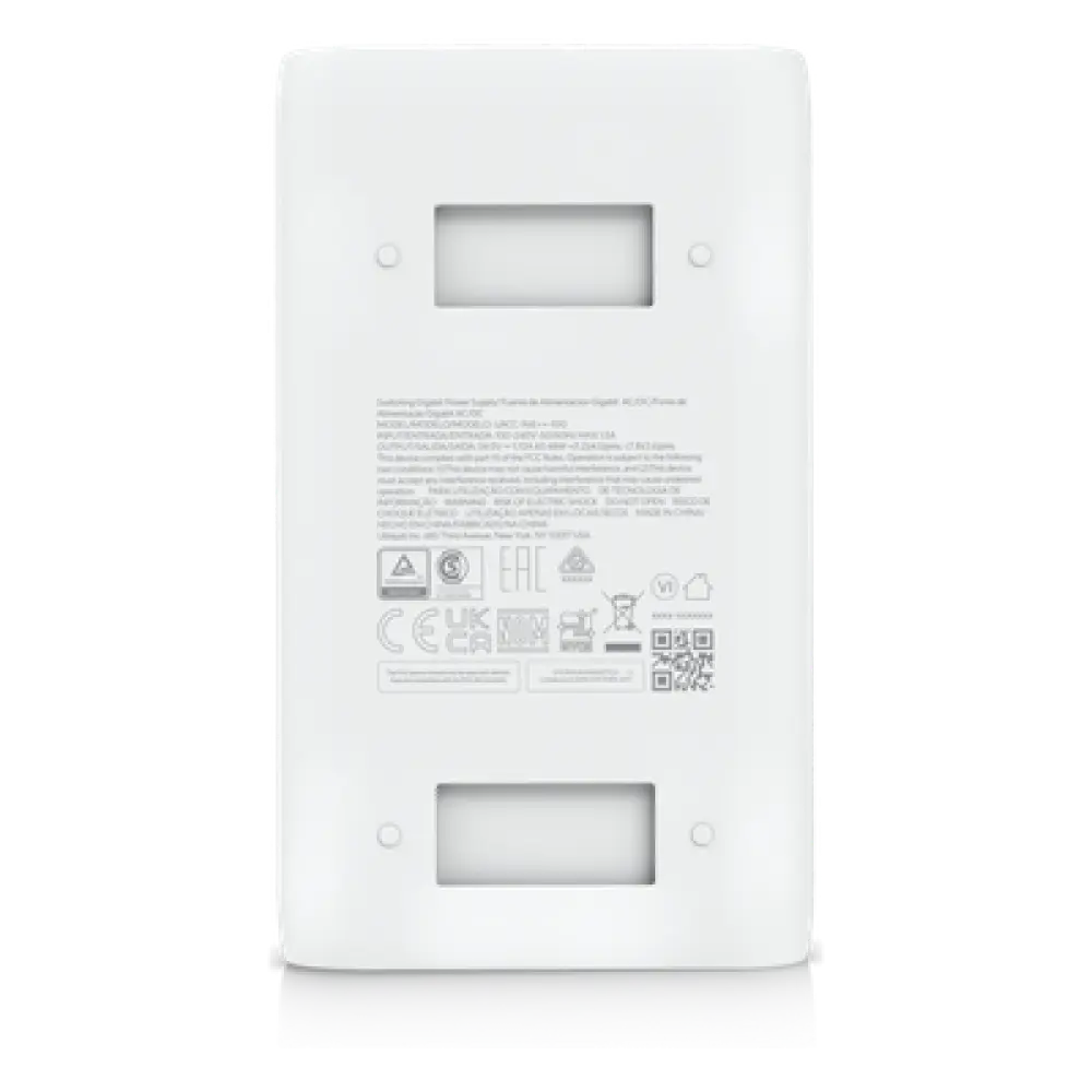 Inyector PoE++ / 54V DC 1.12A / 60W / 2 Puertos 10 GbE / Protección de Sobretensiones / Eficiencia 88%