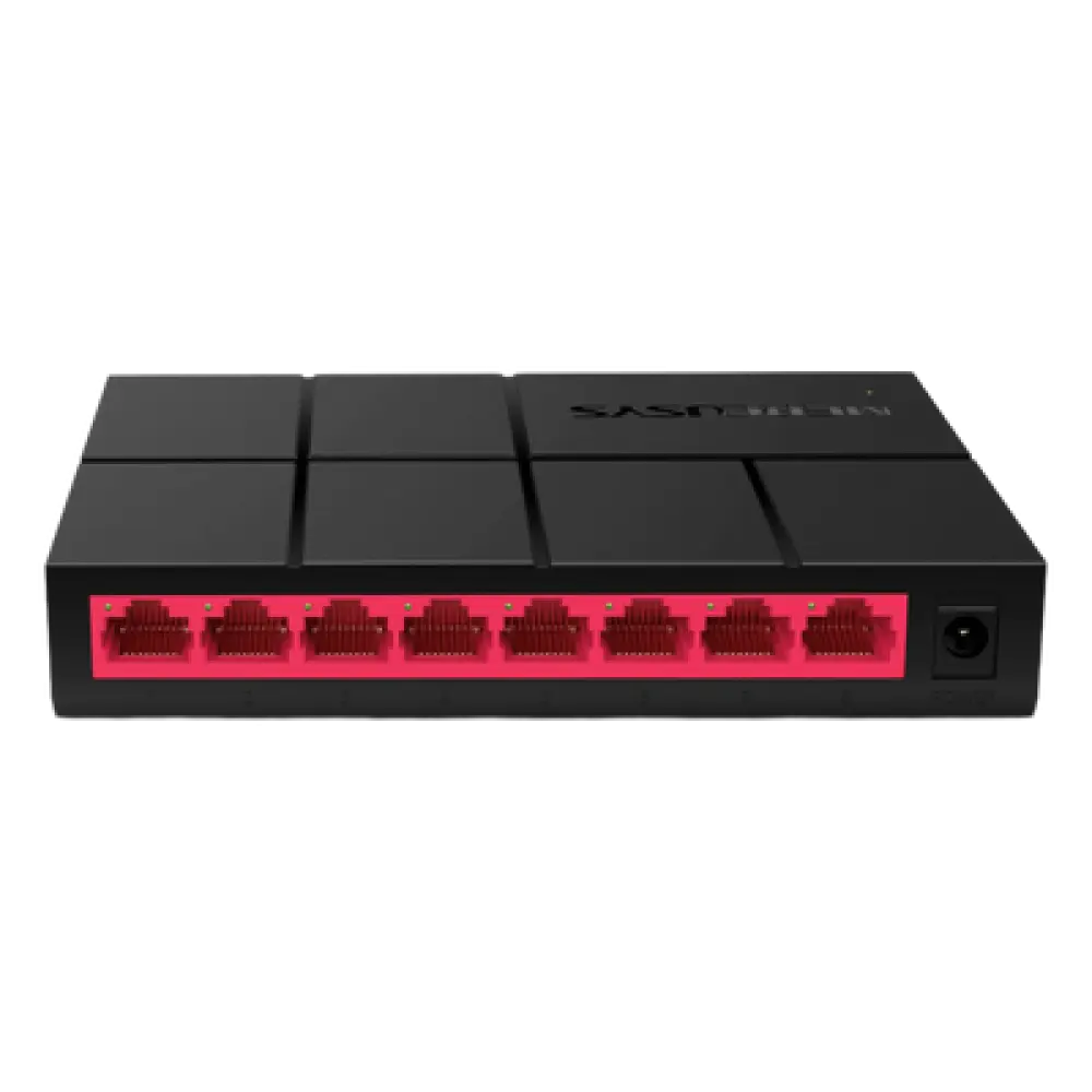 Switch No Administrable / 8 Puertos Gigabit 10/100/1000 Mbps / Capacidad 8 Gbps / Sin Ventilador / Plug and Play