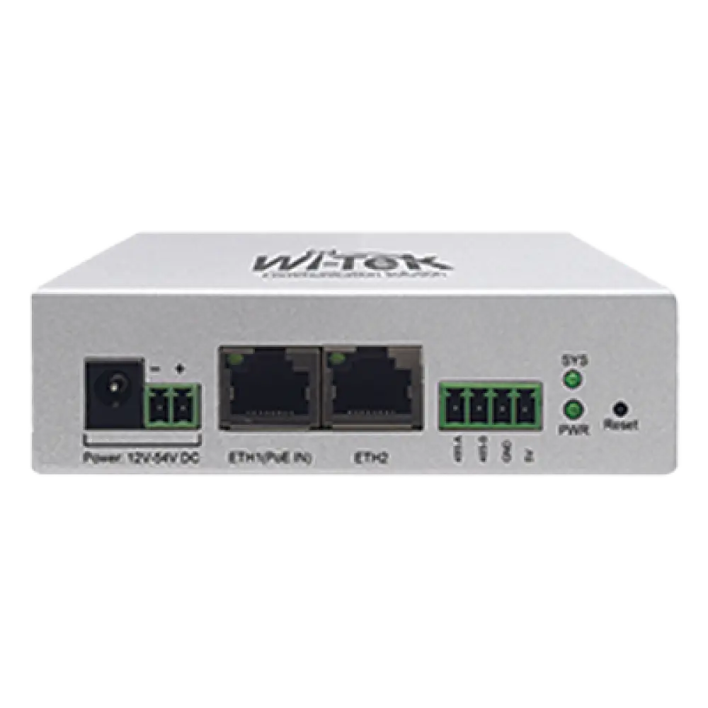 Controlador IoT / 2 Puertos 10/100 Mbps / PoE 802.3af / RS-485 / Alimentación 12-54V DC / Gestión Solar en la Nube