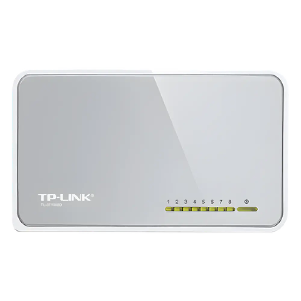 Switch de escritorio / 8 puertos / 10/100 Mbps / Auto-MDI/MDIX / Green Ethernet / 5.3x3.1x0.9 in
