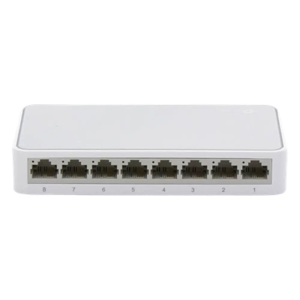 Switch de escritorio / 8 puertos / 10/100 Mbps / Auto-MDI/MDIX / Green Ethernet / 5.3x3.1x0.9 in