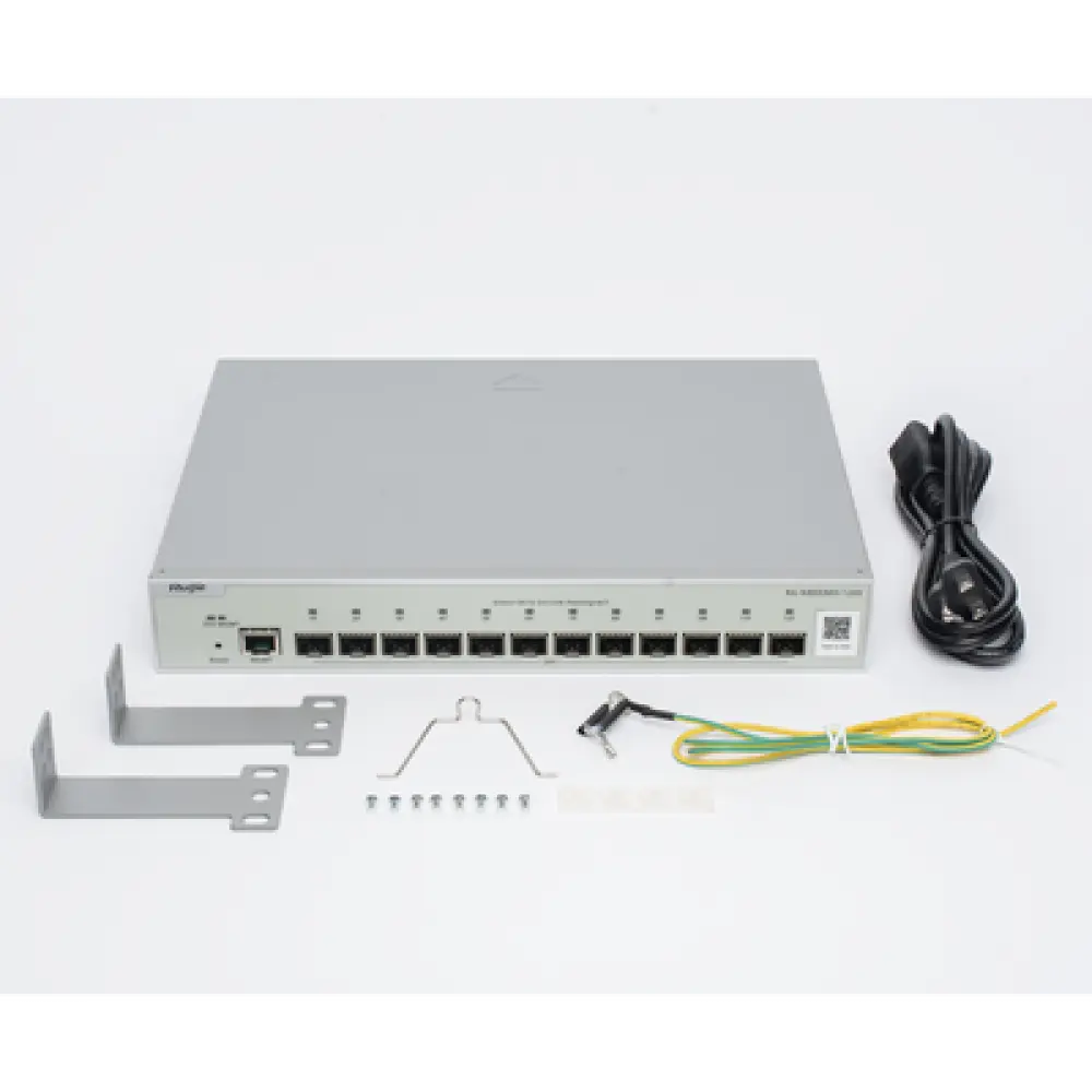 Switch Administrable Full Aggregation Capa 3 / 12 Puertos SFP+ 10G / 240 Gbps / 1U / 11.81 x 9.13 x 1.73 in