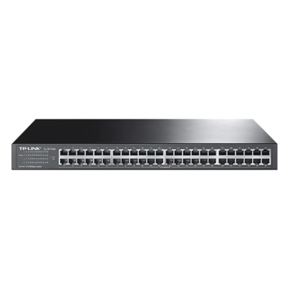 Switch no administrable / 48 puertos 10/100 Mbps / 96 Gbps capacidad de conmutación / 71.4 Mpps throughput / Rack 19" (48.26 cm)