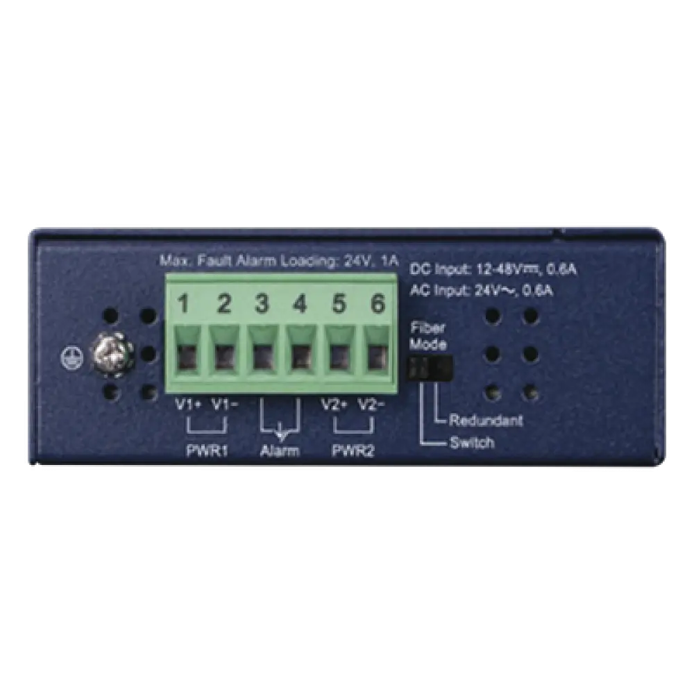 Convertidor de Medios Industrial / 1x Ethernet 10/100/1000 Base-T / 2x SFP 100/1000/2500 Base-X / -40 a 75°C / 12-48V DC