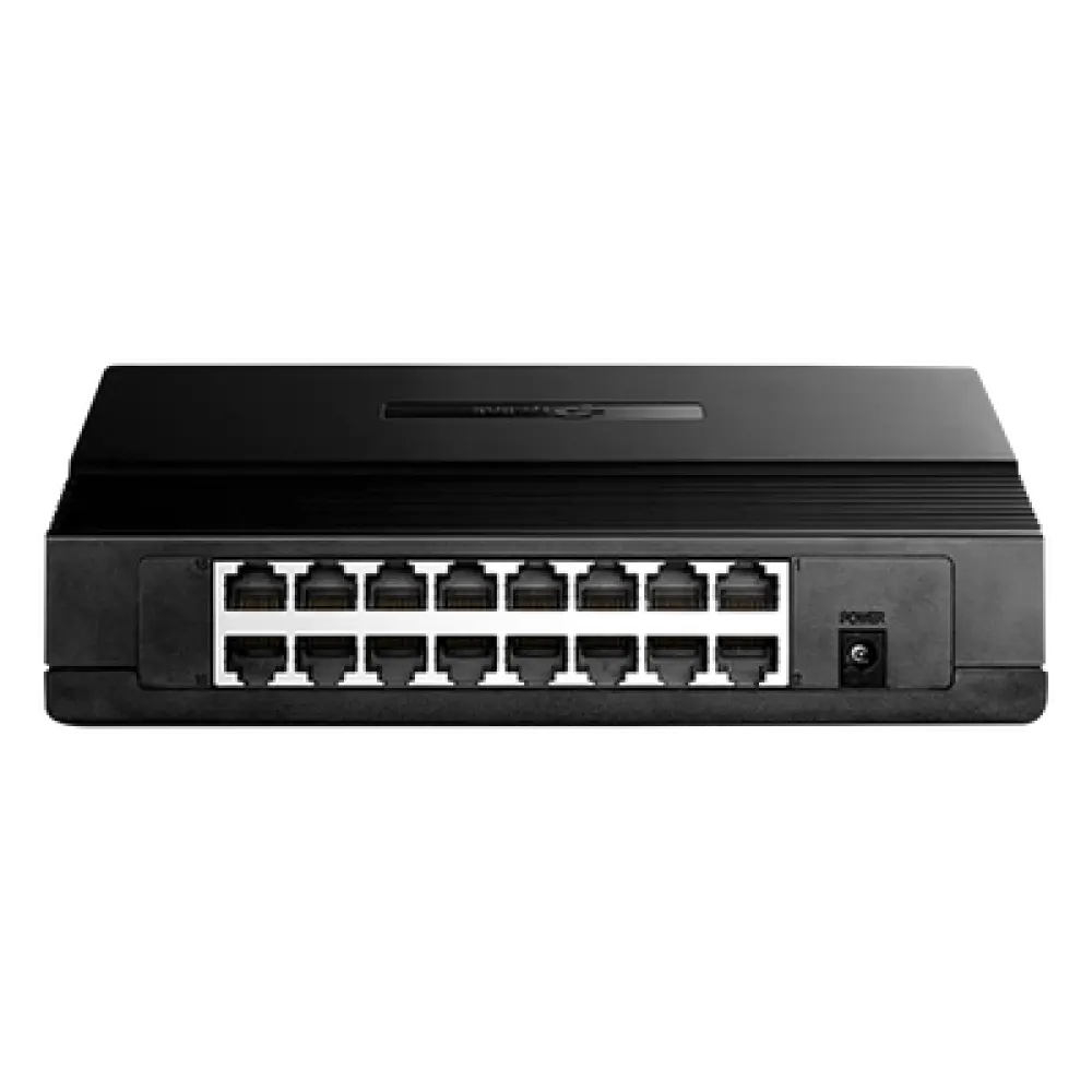 Switch de escritorio / 16 puertos RJ45 / 10/100 Mbps / Sin ventilador / 7.9 x 5.6 x 1.6 in