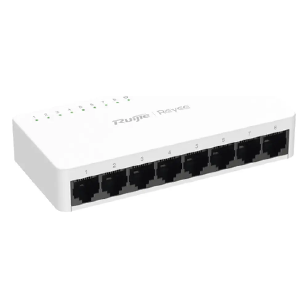 Switch No Administrable / 8 Puertos 10/100 Mbps / Plug & Play / Cloud Visible / Montaje Escritorio o Rack / 2.3 W