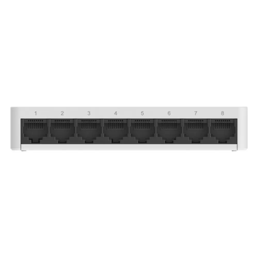 Switch No Administrable / 8 Puertos 10/100 Mbps / Plug & Play / Cloud Visible / Montaje Escritorio o Rack / 2.3 W