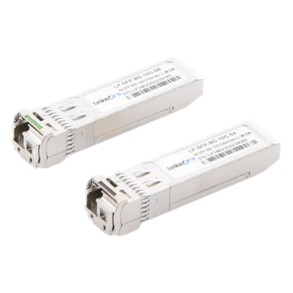 Transceptor Óptico SFP+ Bidireccional / 10 Gbps / Monomodo 1270 & 1330 nm / Alcance 5 km (3.1 mi) / Conector LC/UPC Simplex / DDM / Hot-Pluggable