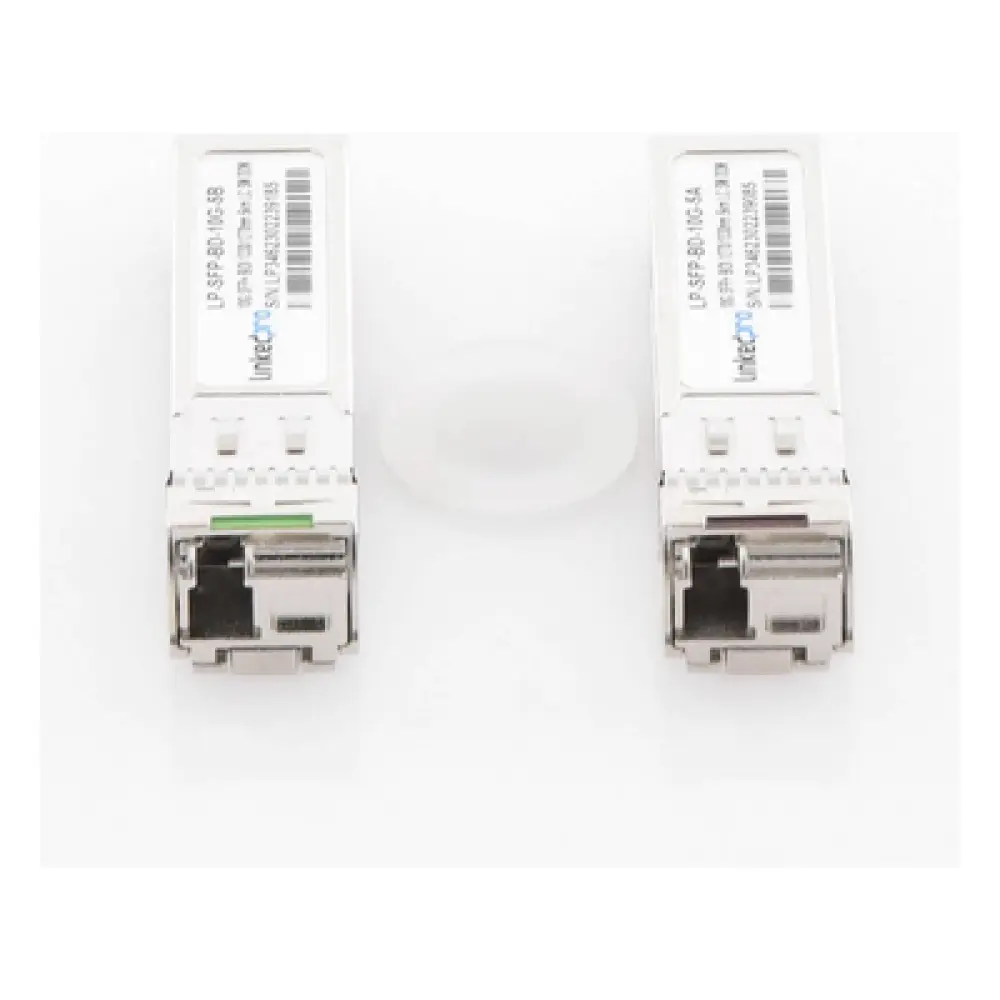 Transceptor Óptico SFP+ Bidireccional / 10 Gbps / Monomodo 1270 & 1330 nm / Alcance 5 km (3.1 mi) / Conector LC/UPC Simplex / DDM / Hot-Pluggable