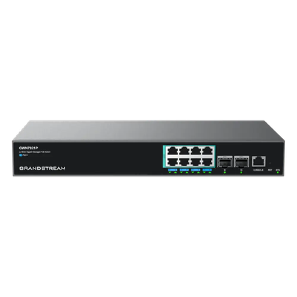 Switch PoE Multigigabit Capa 3 / 8 Puertos 2.5 G / 2 Puertos SFP+ / PoE++ 60 W / Stacking 4 Unidades / Administración Local y Nube