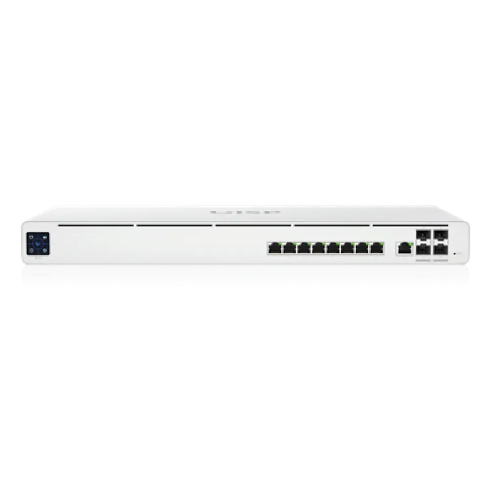 Router para ISP / 9 Puertos GbE RJ45 / 4 Puertos 10G SFP+ / Switch Capa 2 / NAT 9.5 Gbps / Pantalla Táctil 1.3" / Montaje en Rack