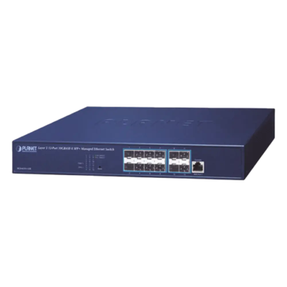 Switch Administrable Capa 3 / 12 Puertos SFP+ 10G / CPU MIPS 800 MHz / 1U Rack / 30.2W