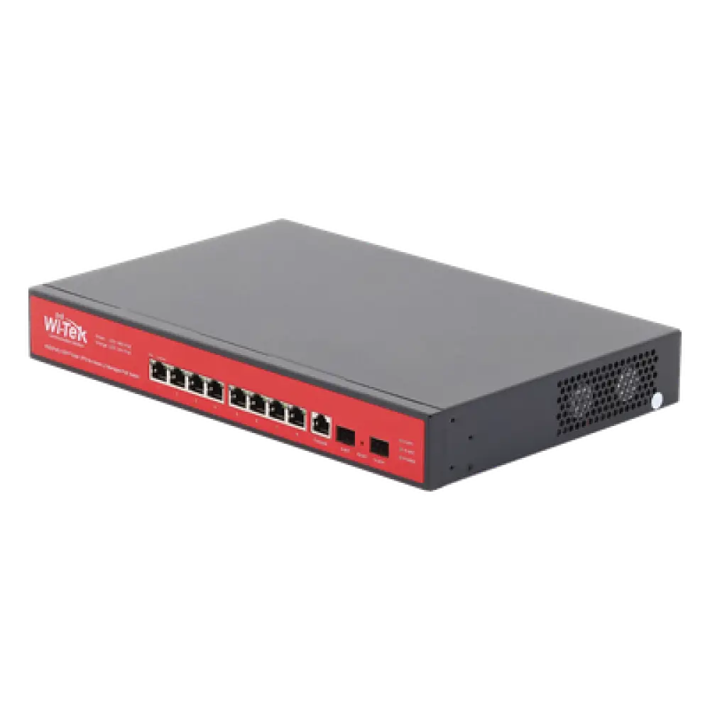 Switch Administrable Capa 2 / 8 Puertos PoE Gigabit / 2 SFP / Respaldo Solar 500 W / Protección 6 kV / 20 Gbps