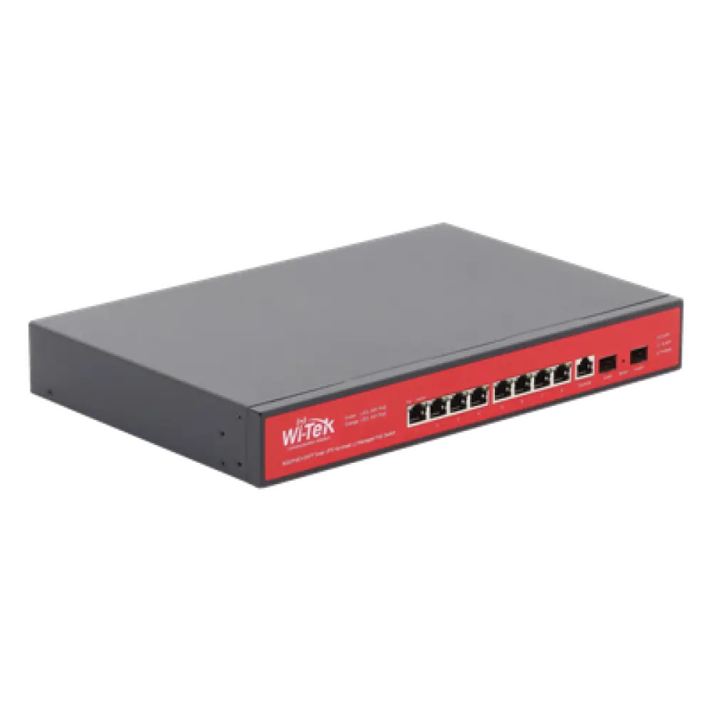 Switch Administrable Capa 2 / 8 Puertos PoE Gigabit / 2 SFP / Respaldo Solar 500 W / Protección 6 kV / 20 Gbps