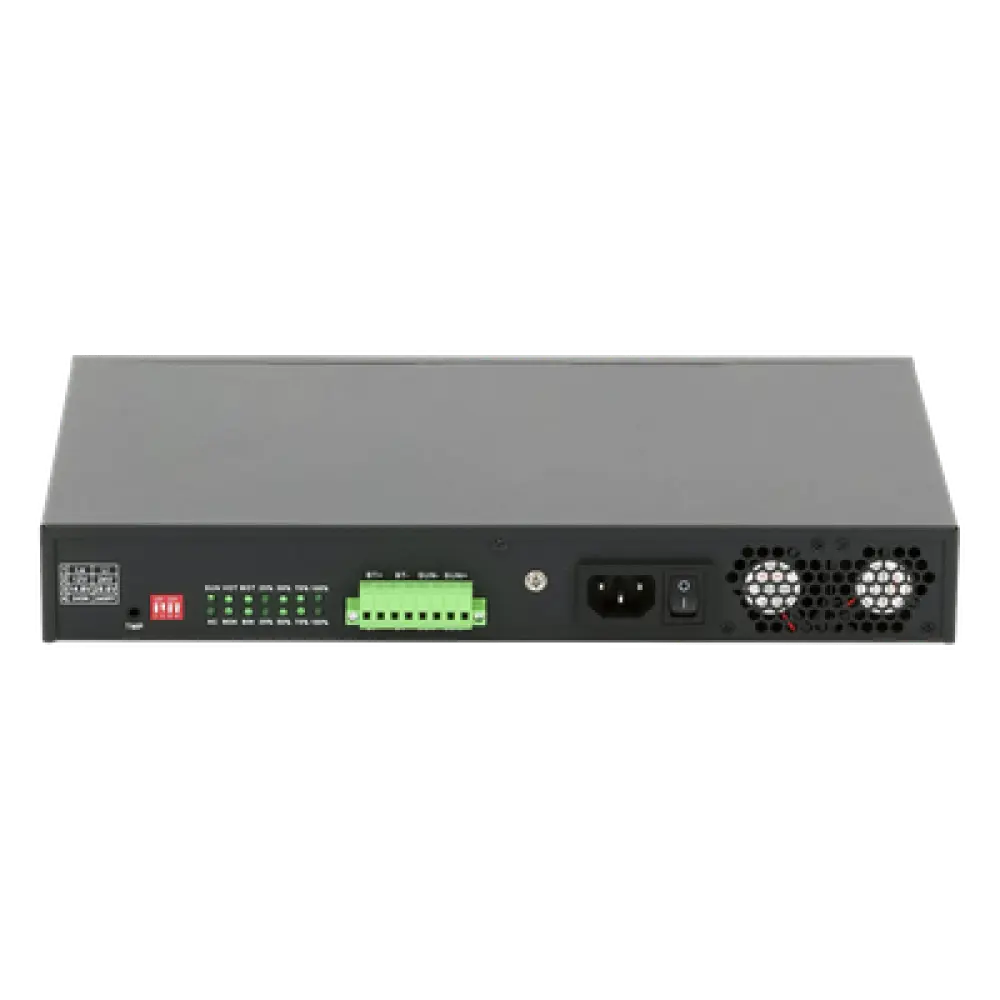 Switch Administrable Capa 2 / 8 Puertos PoE Gigabit / 2 SFP / Respaldo Solar 500 W / Protección 6 kV / 20 Gbps