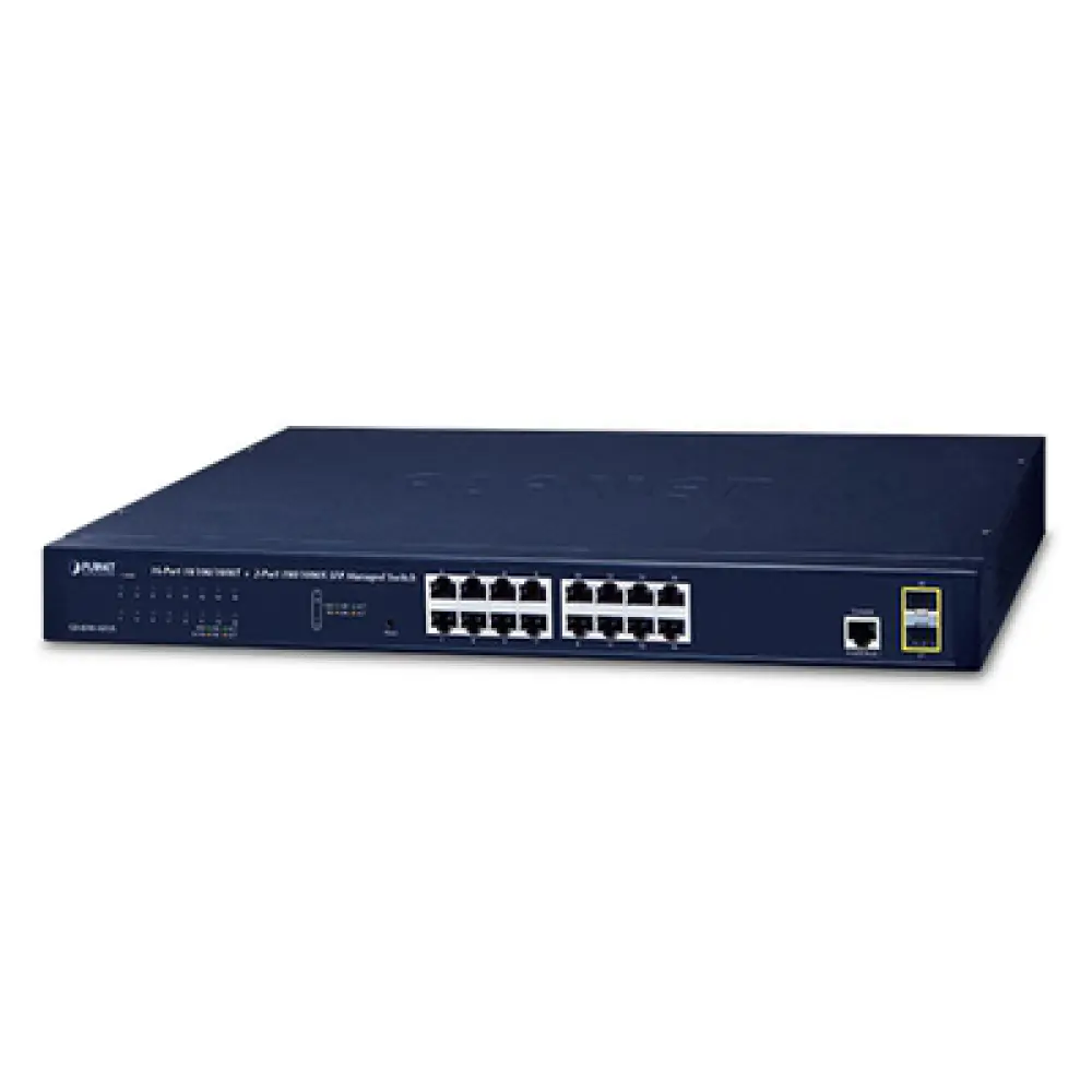 Switch Administrable Capa 2 / 16 Puertos Gigabit RJ45 / 2 Puertos SFP 2.5G / CloudNMS / Montaje Rack 1U