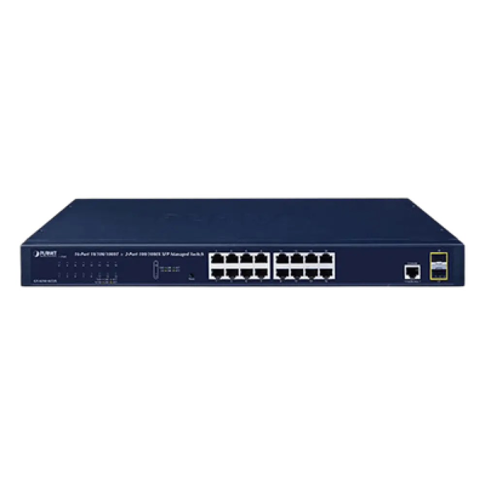 Switch Administrable Capa 2 / 16 Puertos Gigabit RJ45 / 2 Puertos SFP 2.5G / CloudNMS / Montaje Rack 1U