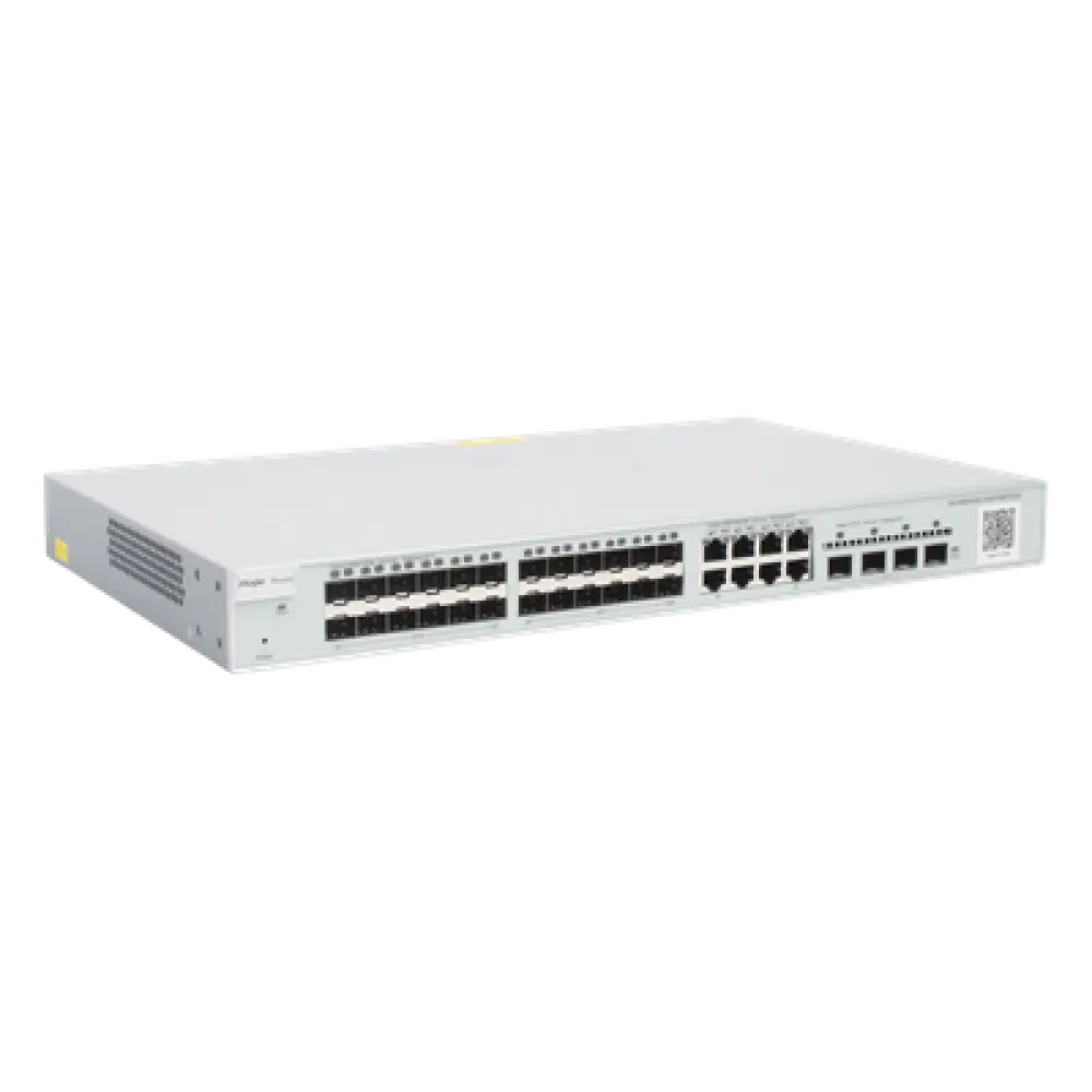 Switch Capa 3 Administrable / 24 Puertos SFP 1G / 8 Puertos Combo 10/100/1000 / 4 Puertos SFP+ 10G / 128 Gbps / 96 Mpps