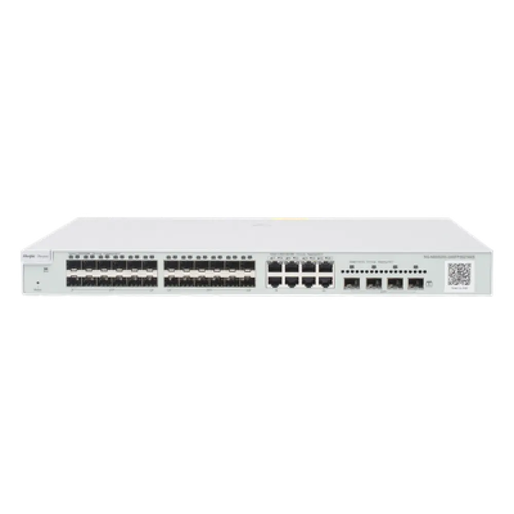 Switch Capa 3 Administrable / 24 Puertos SFP 1G / 8 Puertos Combo 10/100/1000 / 4 Puertos SFP+ 10G / 128 Gbps / 96 Mpps