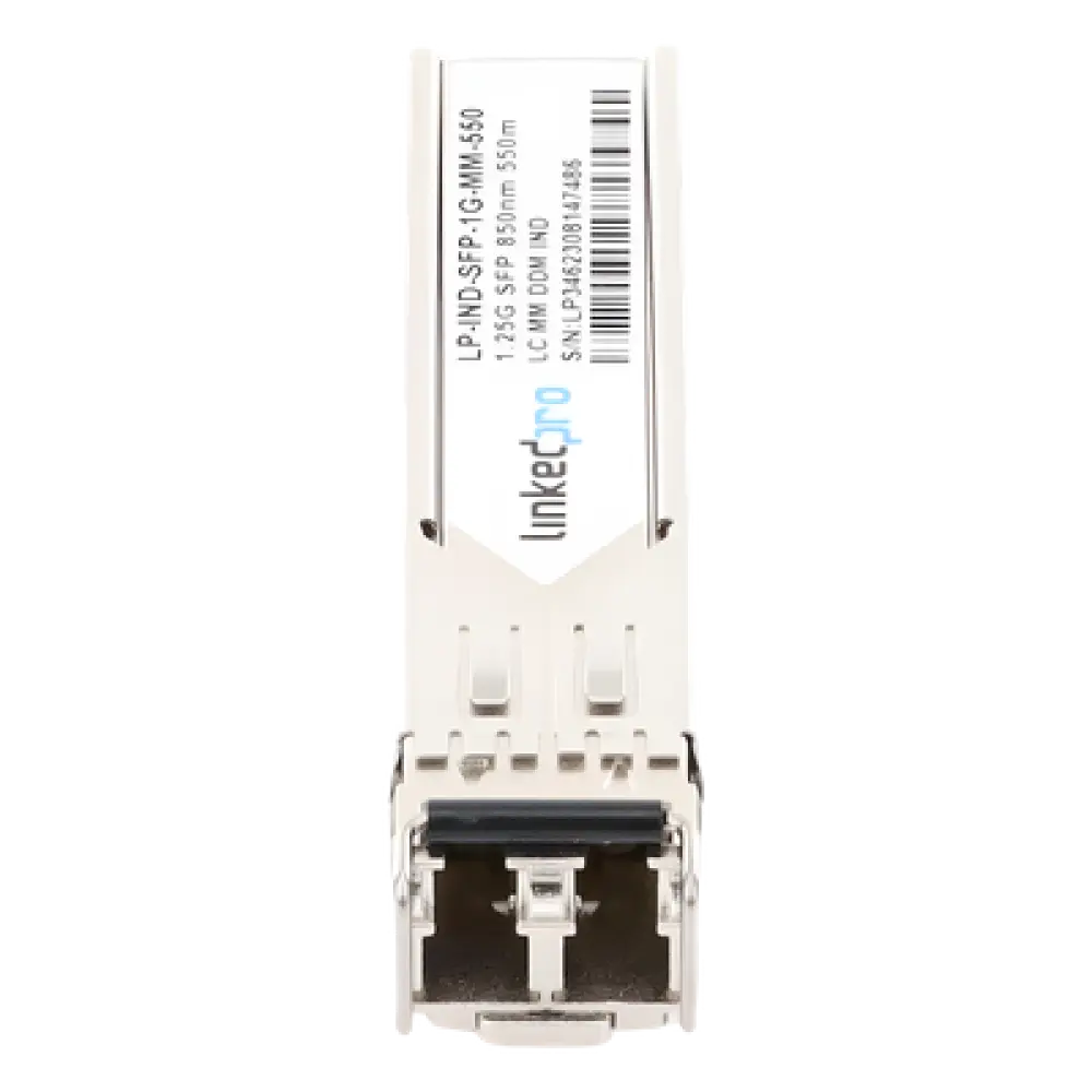 Transceptor Óptico Industrial SFP / Multimodo 850 nm / 1.25 Gbps / 1000BASE-SX / LC/UPC Dúplex / DDM / 550 m (1804.5 ft) / Clase 1 Láser