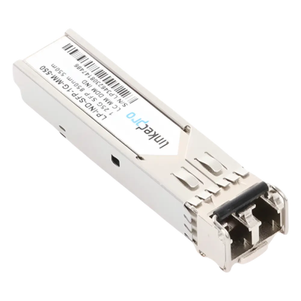 Transceptor Óptico Industrial SFP / Multimodo 850 nm / 1.25 Gbps / 1000BASE-SX / LC/UPC Dúplex / DDM / 550 m (1804.5 ft) / Clase 1 Láser